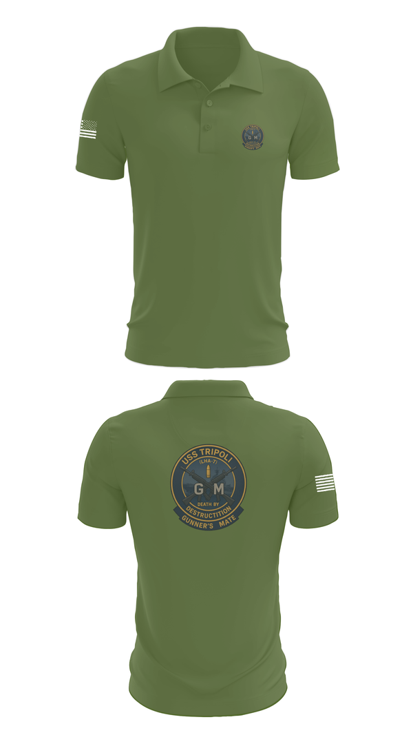 Short Sleeve Performance Polo, USS TRIPOLI, , Teamtime, Team time, sublimation, custom sports apparel, team uniforms, spirit wear, spiritwear, sports uniforms, custom shirts, team store, custom team store, fundraiser sports, apparel fundraiser