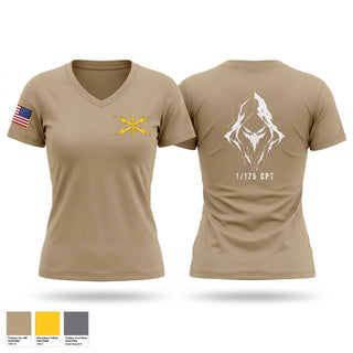 Womens Short Sleeve Vneck Shirt, 175 CPT, National Guard, Teamtime, Team time, sublimation, custom sports apparel, team uniforms, spirit wear, spiritwear, sports uniforms, custom shirts, team store, custom team store, fundraiser sports, apparel fundraiser