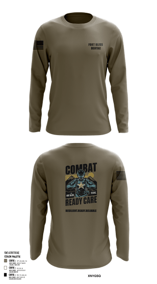 Long Sleeve Performance Shirt, Fort Bliss DENTAC, Army, Teamtime, Team time, sublimation, custom sports apparel, team uniforms, spirit wear, spiritwear, sports uniforms, custom shirts, team store, custom team store, fundraiser sports, apparel fundraiser
