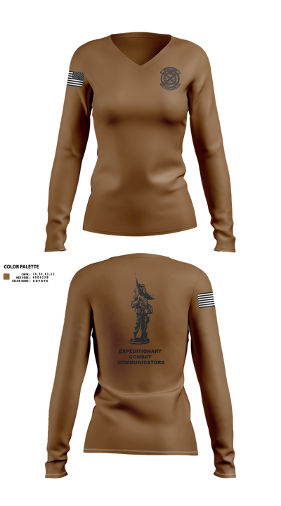 282nd Combat Communications Squadron 37858369 Women's Long Sleeve V-neck Shirt - 20