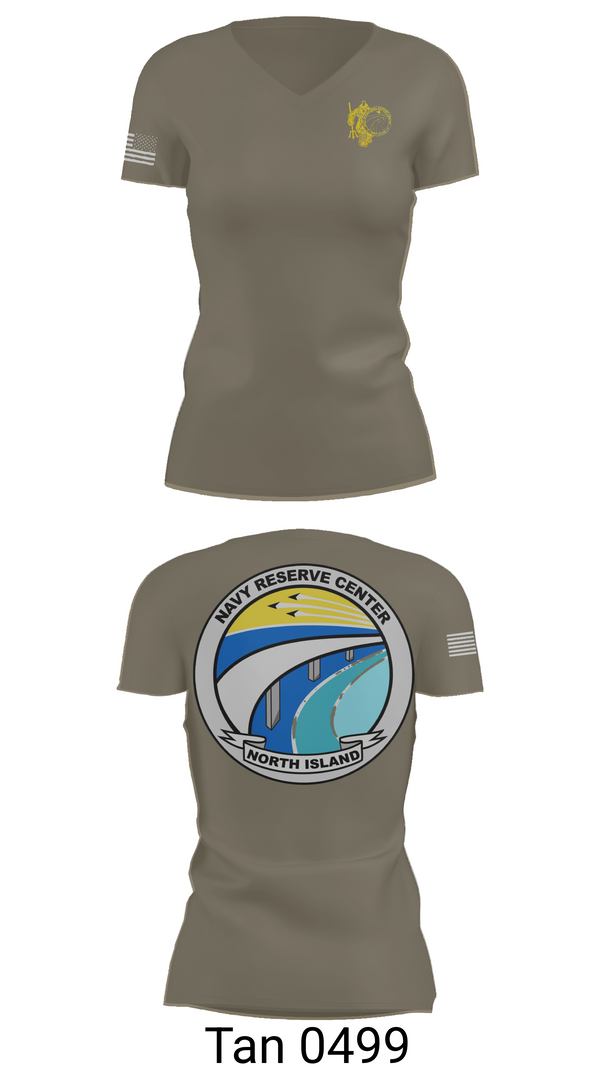 Womens Short Sleeve Vneck Shirt, NRC North Island, Navy, Teamtime, Team time, sublimation, custom sports apparel, team uniforms, spirit wear, spiritwear, sports uniforms, custom shirts, team store, custom team store, fundraiser sports, apparel fundraiser