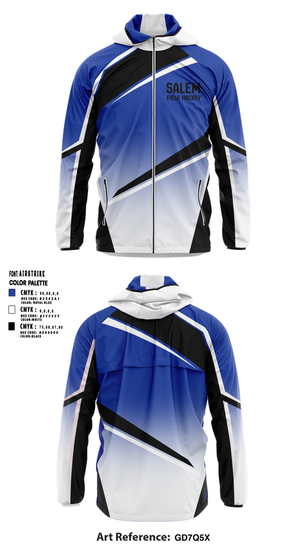 Windbreaker, Salem High School Field Hockey, Field Hockey, Teamtime, Team time, sublimation, custom sports apparel, team uniforms, spirit wear, spiritwear, sports uniforms, custom shirts, team store, custom team store, fundraiser sports, apparel fundraiser
