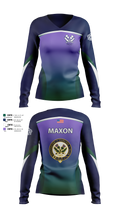 Rochester Curling Club Women's Long Sleeve V-neck Shirt - 100