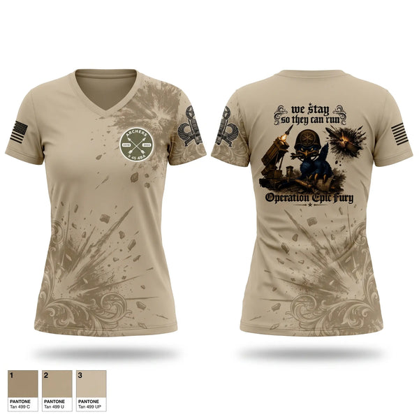 Womens Short Sleeve Vneck Shirt, A/2-43 ADA, Army, Teamtime, Team time, sublimation, custom sports apparel, team uniforms, spirit wear, spiritwear, sports uniforms, custom shirts, team store, custom team store, fundraiser sports, apparel fundraiser