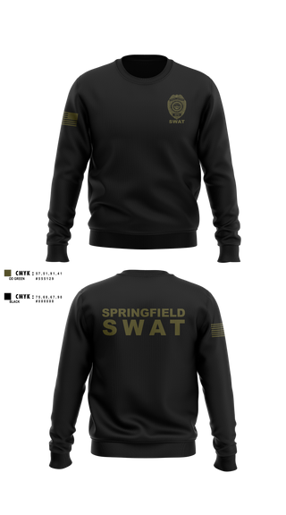 Crew Neck Sweatshirt, Springfield Ohio SWAT, Police, Teamtime, Team time, sublimation, custom sports apparel, team uniforms, spirit wear, spiritwear, sports uniforms, custom shirts, team store, custom team store, fundraiser sports, apparel fundraiser