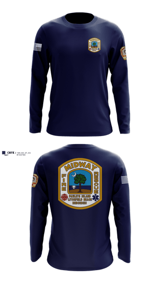 Long Sleeve Performance Shirt, Midway Fire Rescue, Fire Department, Teamtime, Team time, sublimation, custom sports apparel, team uniforms, spirit wear, spiritwear, sports uniforms, custom shirts, team store, custom team store, fundraiser sports, apparel fundraiser