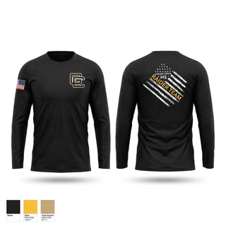 Long Sleeve Performance Shirt, Goose Creek high school JROTC, Bowling, Teamtime, Team time, sublimation, custom sports apparel, team uniforms, spirit wear, spiritwear, sports uniforms, custom shirts, team store, custom team store, fundraiser sports, apparel fundraiser