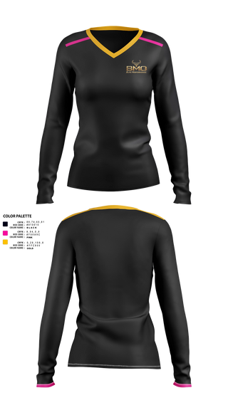 Womens Long Sleeve Vneck Shirt, BMO Elite 12u Salvadge, Softball, Teamtime, Team time, sublimation, custom sports apparel, team uniforms, spirit wear, spiritwear, sports uniforms, custom shirts, team store, custom team store, fundraiser sports, apparel fundraiser