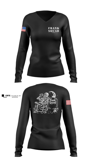 Womens Long Sleeve Vneck Shirt, FS 2026, Police, Teamtime, Team time, sublimation, custom sports apparel, team uniforms, spirit wear, spiritwear, sports uniforms, custom shirts, team store, custom team store, fundraiser sports, apparel fundraiser