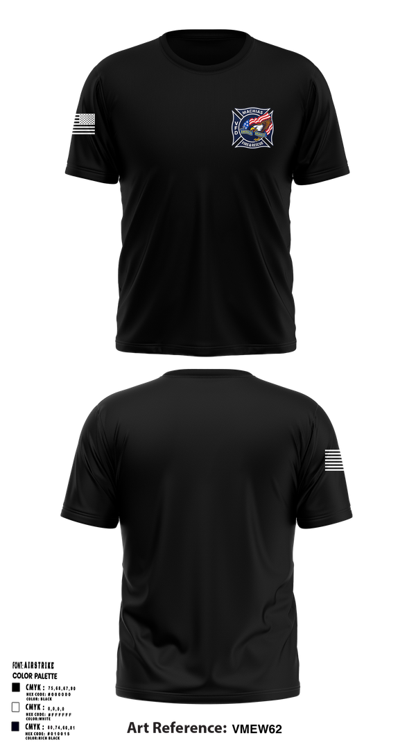 Machias Vol. Fire Department 28897552 Short Sleeve Performance Shirt - 1