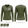 Samford University Police Women's Long Sleeve V-neck Shirt - 1