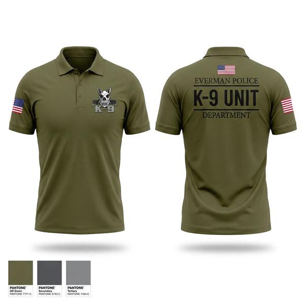 Short Sleeve Performance Polo, K9 Unit, Police, Teamtime, Team time, sublimation, custom sports apparel, team uniforms, spirit wear, spiritwear, sports uniforms, custom shirts, team store, custom team store, fundraiser sports, apparel fundraiser