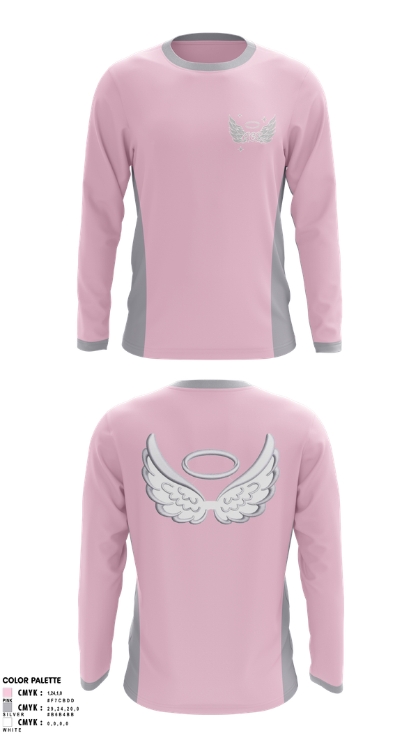 Long Sleeve Performance Shirt, ACE Angel CHEER Elite, Cheer, Teamtime, Team time, sublimation, custom sports apparel, team uniforms, spirit wear, spiritwear, sports uniforms, custom shirts, team store, custom team store, fundraiser sports, apparel fundraiser