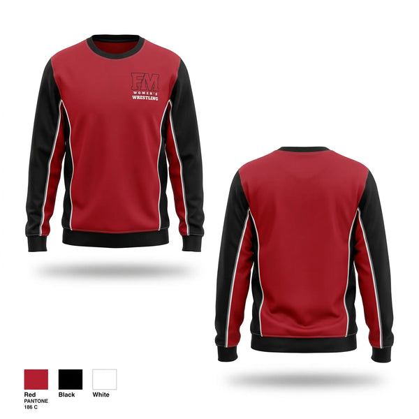 Crew Neck Sweatshirt, Fort Madison Bloodhounds, Wrestling, Teamtime, Team time, sublimation, custom sports apparel, team uniforms, spirit wear, spiritwear, sports uniforms, custom shirts, team store, custom team store, fundraiser sports, apparel fundraiser