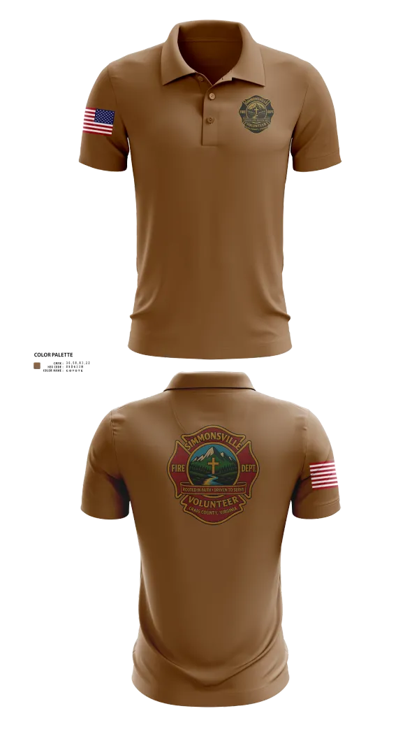 Short Sleeve Performance Polo, Simmonsville VFD, , Teamtime, Team time, sublimation, custom sports apparel, team uniforms, spirit wear, spiritwear, sports uniforms, custom shirts, team store, custom team store, fundraiser sports, apparel fundraiser