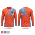 Back bay blue crabs Long Sleeve Performance Shirt - 1