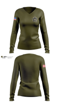 Pratt county sheriff Women's Long Sleeve V-neck Shirt - 10