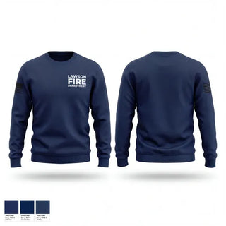 Crew Neck Sweatshirt, Lawson Fire Department, Fire Department, Teamtime, Team time, sublimation, custom sports apparel, team uniforms, spirit wear, spiritwear, sports uniforms, custom shirts, team store, custom team store, fundraiser sports, apparel fundraiser