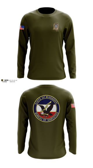 Long Sleeve Performance Shirt, Mississippi Bureau of Narcotics, Police, Teamtime, Team time, sublimation, custom sports apparel, team uniforms, spirit wear, spiritwear, sports uniforms, custom shirts, team store, custom team store, fundraiser sports, apparel fundraiser