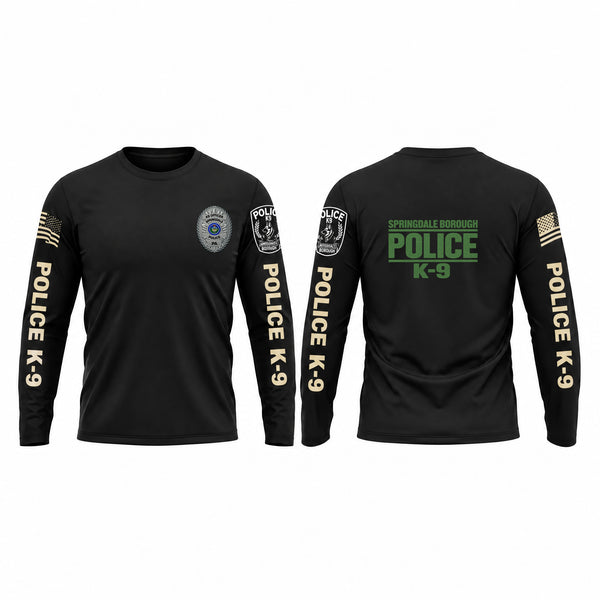 Long Sleeve Performance Shirt, Springdale Borough Police K9, Police, Teamtime, Team time, sublimation, custom sports apparel, team uniforms, spirit wear, spiritwear, sports uniforms, custom shirts, team store, custom team store, fundraiser sports, apparel fundraiser
