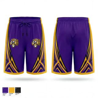Athletic Shorts With Pockets, Dupree Tigers, Women's Volleyball, Teamtime, Team time, sublimation, custom sports apparel, team uniforms, spirit wear, spiritwear, sports uniforms, custom shirts, team store, custom team store, fundraiser sports, apparel fundraiser