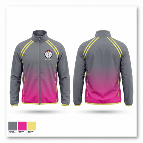 Windbreaker, DC Hoops, Women's Basketball, Teamtime, Team time, sublimation, custom sports apparel, team uniforms, spirit wear, spiritwear, sports uniforms, custom shirts, team store, custom team store, fundraiser sports, apparel fundraiser