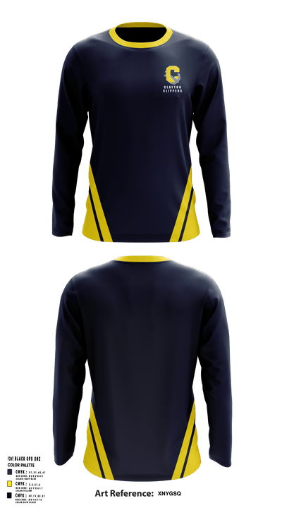Clayton clippers 34136623 Long Sleeve Performance Shirt - 1