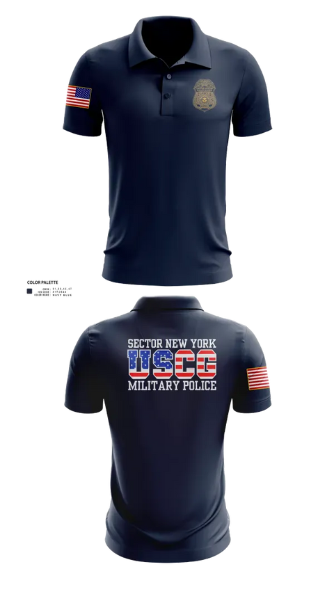 Short Sleeve Performance Polo, Sector New York Security Forces, Coast Guard, Teamtime, Team time, sublimation, custom sports apparel, team uniforms, spirit wear, spiritwear, sports uniforms, custom shirts, team store, custom team store, fundraiser sports, apparel fundraiser