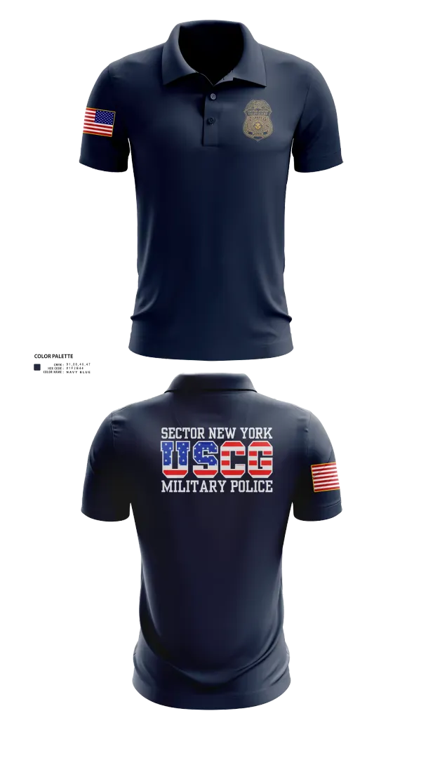 Short Sleeve Performance Polo, Sector New York Security Forces, Coast Guard, Teamtime, Team time, sublimation, custom sports apparel, team uniforms, spirit wear, spiritwear, sports uniforms, custom shirts, team store, custom team store, fundraiser sports, apparel fundraiser