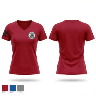 Womens Short Sleeve Vneck Shirt, Vent The Roof Ministry, Fire Department, Teamtime, Team time, sublimation, custom sports apparel, team uniforms, spirit wear, spiritwear, sports uniforms, custom shirts, team store, custom team store, fundraiser sports, apparel fundraiser