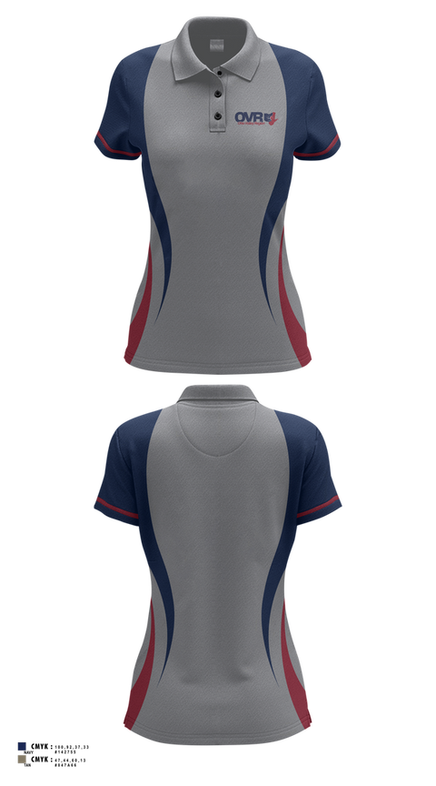 Womens Short Sleeve Performance Polo, Ohio Valley Region Volleyball, Women's Volleyball, Teamtime, Team time, sublimation, custom sports apparel, team uniforms, spirit wear, spiritwear, sports uniforms, custom shirts, team store, custom team store, fundraiser sports, apparel fundraiser