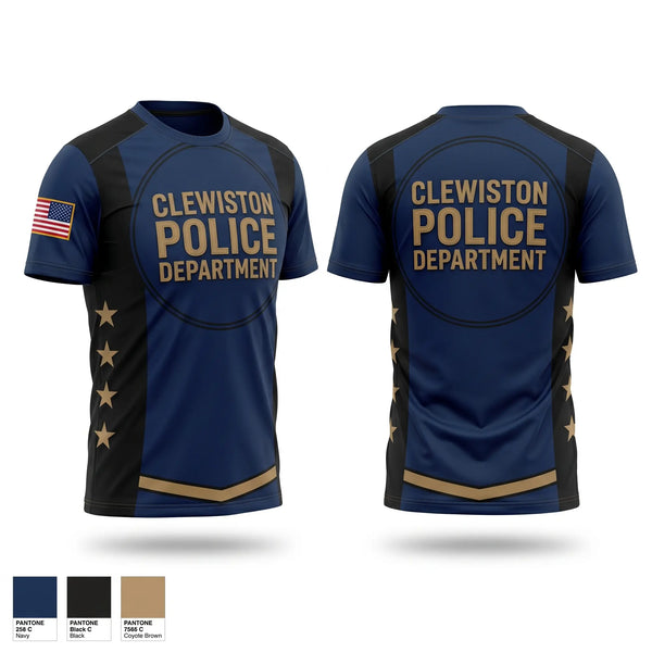 Short Sleeve Performance Shirt, Clewiston Police Department, Police, Teamtime, Team time, sublimation, custom sports apparel, team uniforms, spirit wear, spiritwear, sports uniforms, custom shirts, team store, custom team store, fundraiser sports, apparel fundraiser