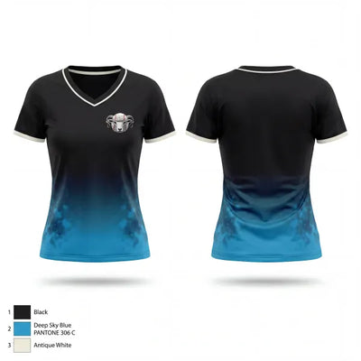 Blacksheep 38461686 Women's Short Sleeve V-neck Shirt - 1