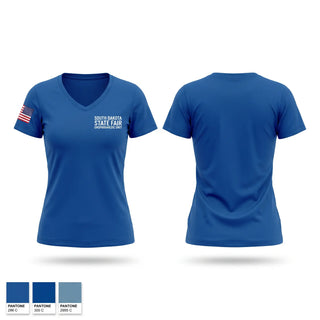 Womens Short Sleeve Vneck Shirt, State Fair EMT/Paramedic Unit, EMS/EMT, Teamtime, Team time, sublimation, custom sports apparel, team uniforms, spirit wear, spiritwear, sports uniforms, custom shirts, team store, custom team store, fundraiser sports, apparel fundraiser