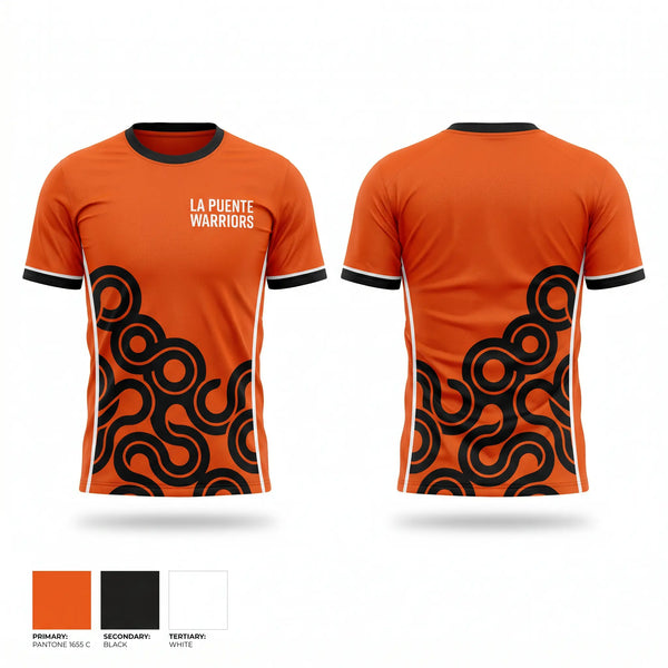 Soft Poly Tee Cotton Like Feel, La Puente Warriors, , Teamtime, Team time, sublimation, custom sports apparel, team uniforms, spirit wear, spiritwear, sports uniforms, custom shirts, team store, custom team store, fundraiser sports, apparel fundraiser