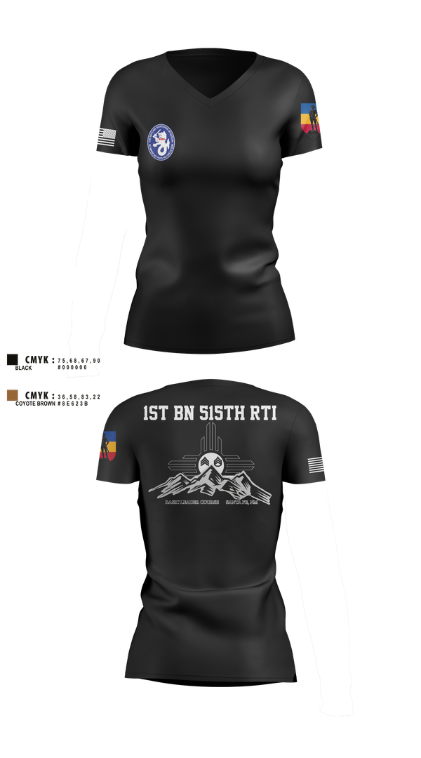 Womens Short Sleeve Vneck Shirt, 1st BN 515th RTI, Army, Teamtime, Team time, sublimation, custom sports apparel, team uniforms, spirit wear, spiritwear, sports uniforms, custom shirts, team store, custom team store, fundraiser sports, apparel fundraiser