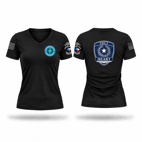 Womens Short Sleeve Vneck Shirt, TDCJ, Police, Teamtime, Team time, sublimation, custom sports apparel, team uniforms, spirit wear, spiritwear, sports uniforms, custom shirts, team store, custom team store, fundraiser sports, apparel fundraiser
