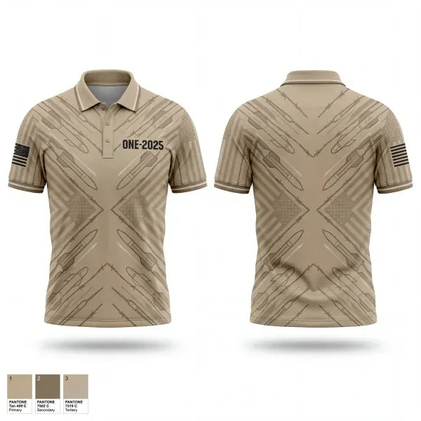Short Sleeve Performance Polo, ONE2025, Army, Teamtime, Team time, sublimation, custom sports apparel, team uniforms, spirit wear, spiritwear, sports uniforms, custom shirts, team store, custom team store, fundraiser sports, apparel fundraiser