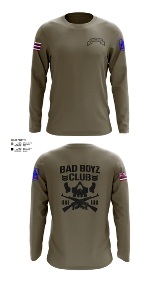 Long Sleeve Performance Shirt, Bullet Club Bad Boyz, Men's BasketballArmy, Teamtime, Team time, sublimation, custom sports apparel, team uniforms, spirit wear, spiritwear, sports uniforms, custom shirts, team store, custom team store, fundraiser sports, apparel fundraiser