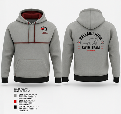 Ballard High School Girls Swim and Dive 84596009 Hoodie - 1