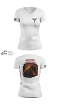 194th AR BDE HRT Medics 51125507 Women's Short Sleeve V-neck Shirt - 9