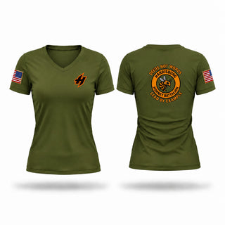 Womens Short Sleeve Vneck Shirt, Harrisburg Hornet Battalion, Army, Teamtime, Team time, sublimation, custom sports apparel, team uniforms, spirit wear, spiritwear, sports uniforms, custom shirts, team store, custom team store, fundraiser sports, apparel fundraiser