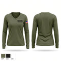 Cleburne County Search & Rescue Rescue Squad Women's Long Sleeve V-neck Shirt - 1