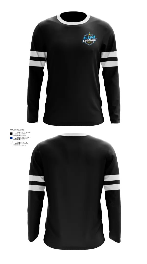 Long Sleeve Performance Shirt, E-LV8 Legends, Men's Volleyball, Teamtime, Team time, sublimation, custom sports apparel, team uniforms, spirit wear, spiritwear, sports uniforms, custom shirts, team store, custom team store, fundraiser sports, apparel fundraiser