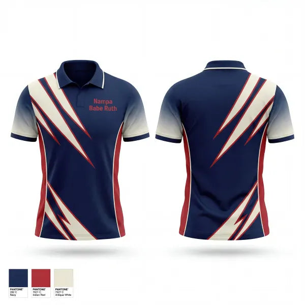Short Sleeve Performance Polo, Nampa Babe Ruth, Baseball, Teamtime, Team time, sublimation, custom sports apparel, team uniforms, spirit wear, spiritwear, sports uniforms, custom shirts, team store, custom team store, fundraiser sports, apparel fundraiser