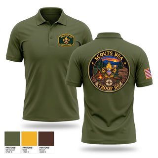 Short Sleeve Performance Polo, Troup 60, Fire Department, Teamtime, Team time, sublimation, custom sports apparel, team uniforms, spirit wear, spiritwear, sports uniforms, custom shirts, team store, custom team store, fundraiser sports, apparel fundraiser