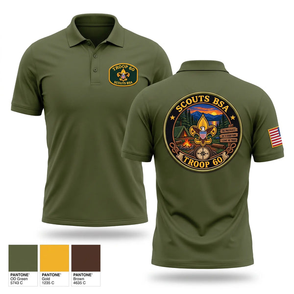 Short Sleeve Performance Polo, Troup 60, Fire Department, Teamtime, Team time, sublimation, custom sports apparel, team uniforms, spirit wear, spiritwear, sports uniforms, custom shirts, team store, custom team store, fundraiser sports, apparel fundraiser