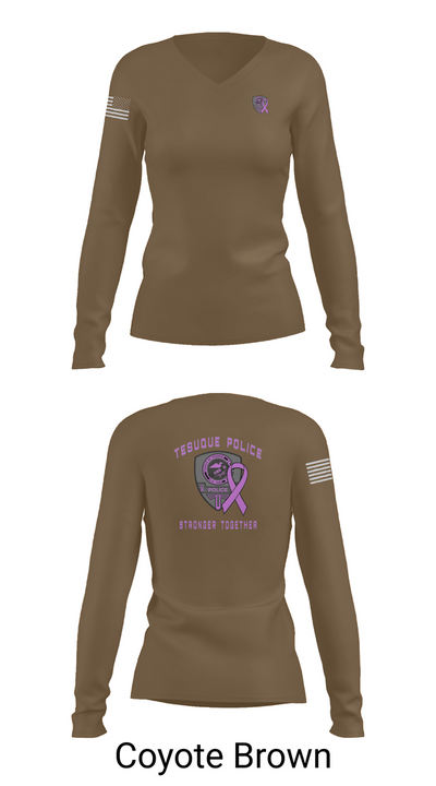 Tesuque Police Dept 47912639 Women's Long Sleeve V-neck Shirt - 16