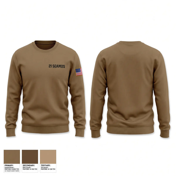 Crew Neck Sweatshirt, 21 SOAMXS, Air Force, Teamtime, Team time, sublimation, custom sports apparel, team uniforms, spirit wear, spiritwear, sports uniforms, custom shirts, team store, custom team store, fundraiser sports, apparel fundraiser