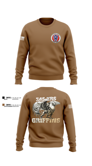 Crew Neck Sweatshirt, 345th TRS, , Teamtime, Team time, sublimation, custom sports apparel, team uniforms, spirit wear, spiritwear, sports uniforms, custom shirts, team store, custom team store, fundraiser sports, apparel fundraiser